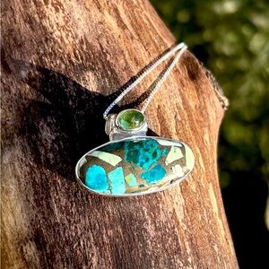 Chrysocolla & Peridot Necklace